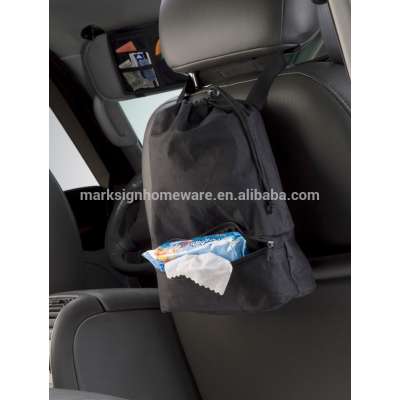 Car Trash Bag with Tissue Pocket